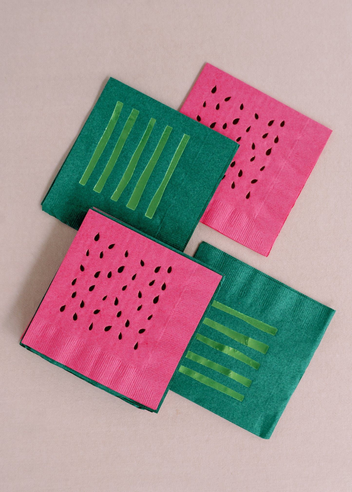 Watermelon Cocktail Paper Beverage Napkins - Set of 20