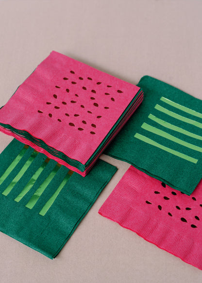 Watermelon Cocktail Paper Beverage Napkins - Set of 20