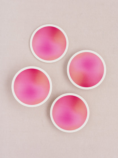 Pink Era Gradient Coasters - Set of Four