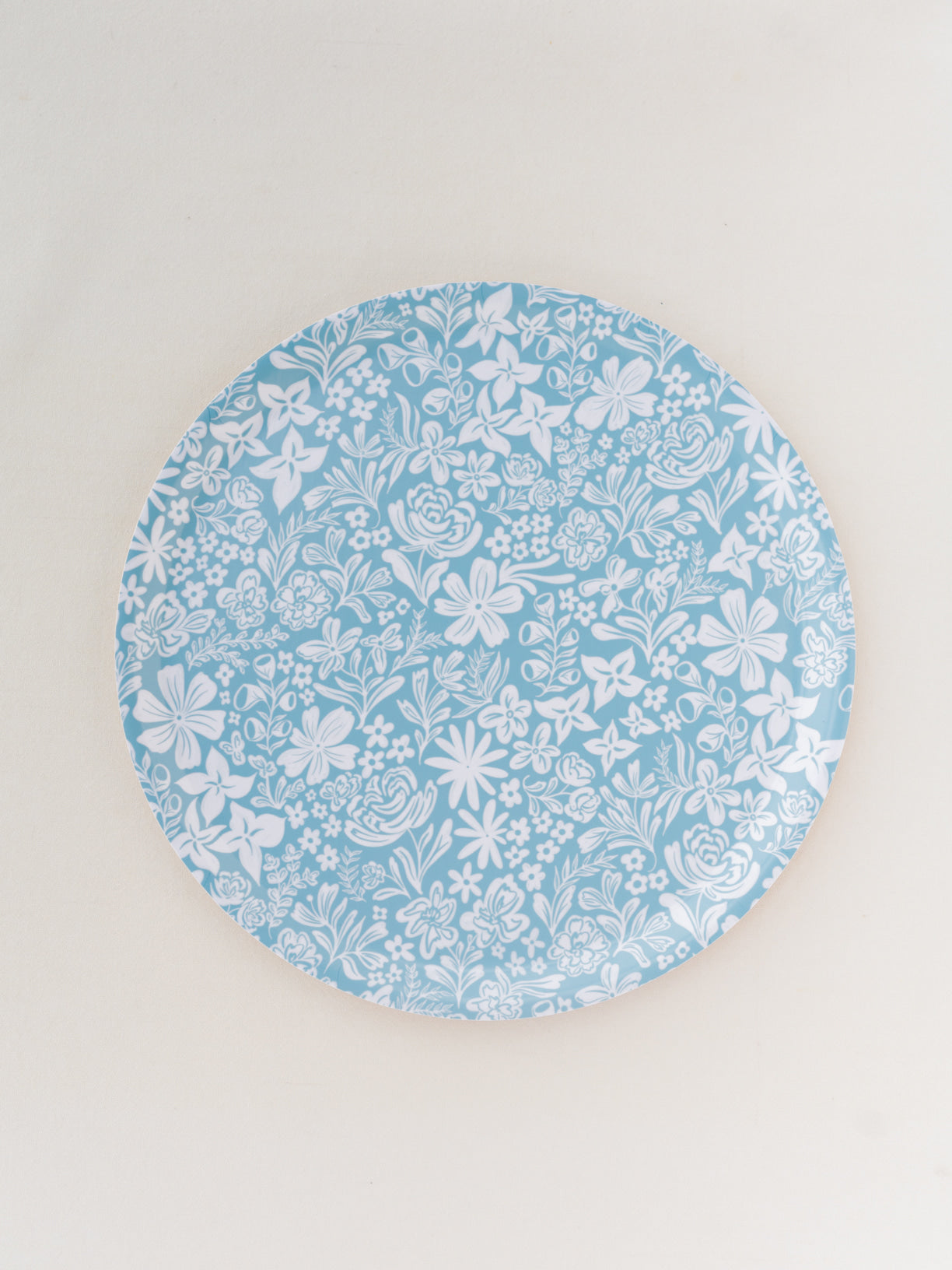 Blue Florals Bent Ply Tray