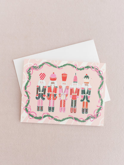 Pink Nutcracker Holiday A2 Folded Greeting Card - Set of 8