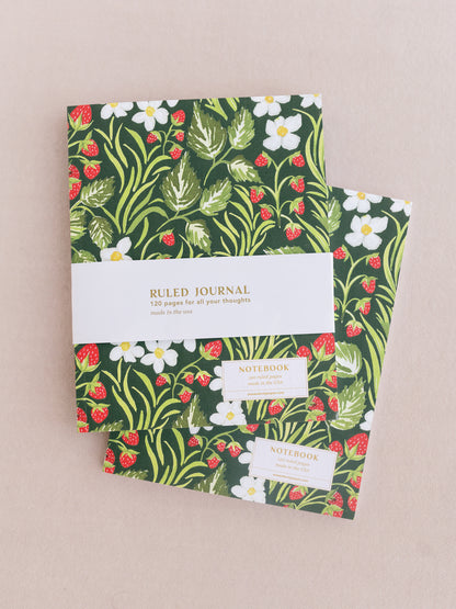 Wild Strawberry Perfect Bound Ruled Journal
