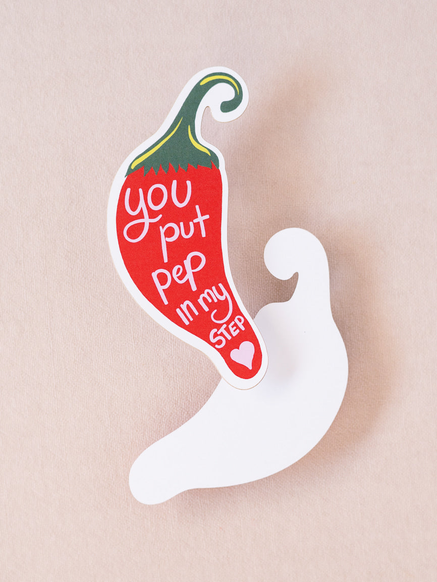 Pep In Step Pep In My Step Mini Flat Die Cut Greeting Card - Single – One and Only ...