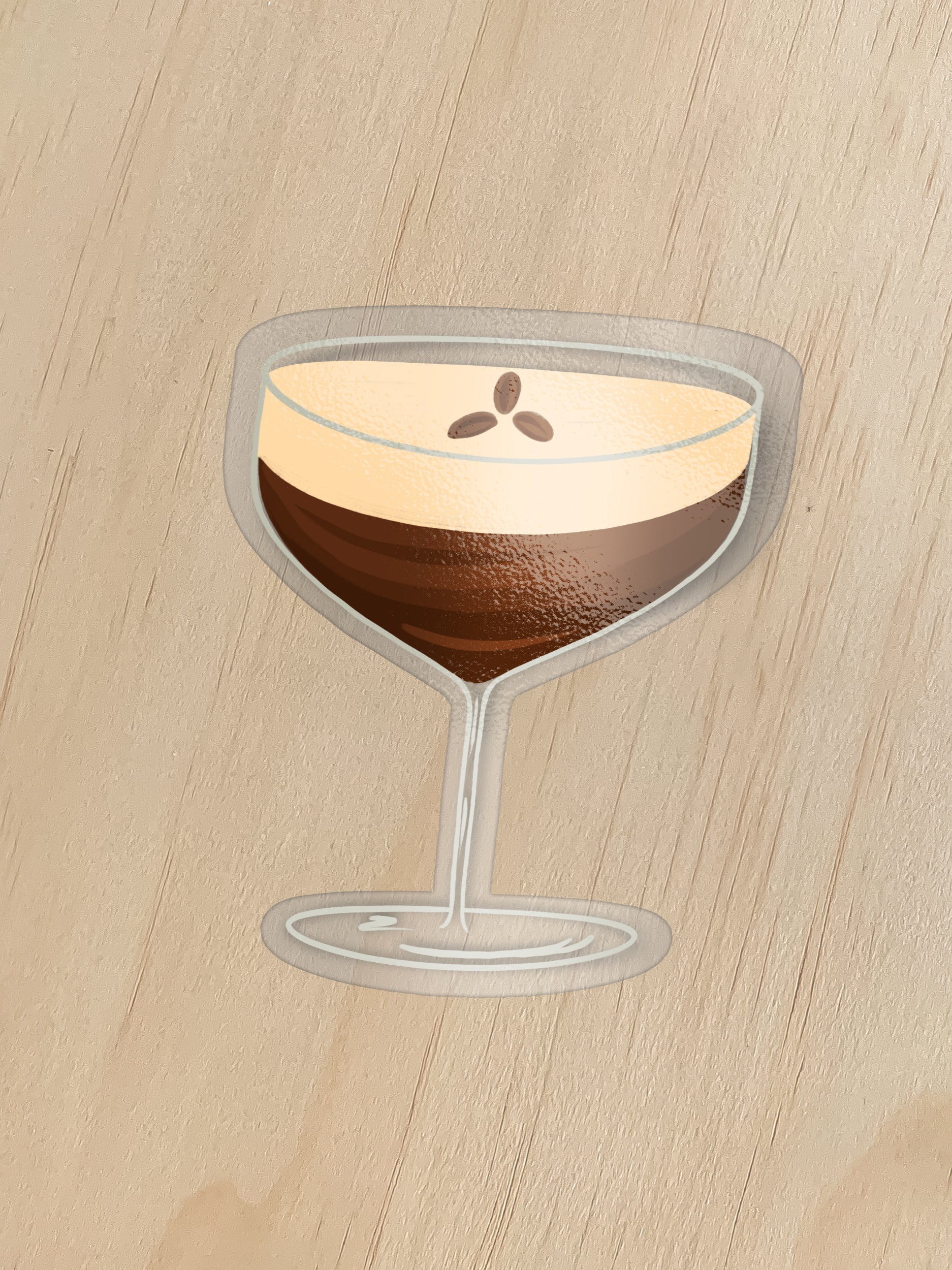 Espresso Martini Transparent Sticker