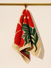 Orange Flower Terry Cloth Towel