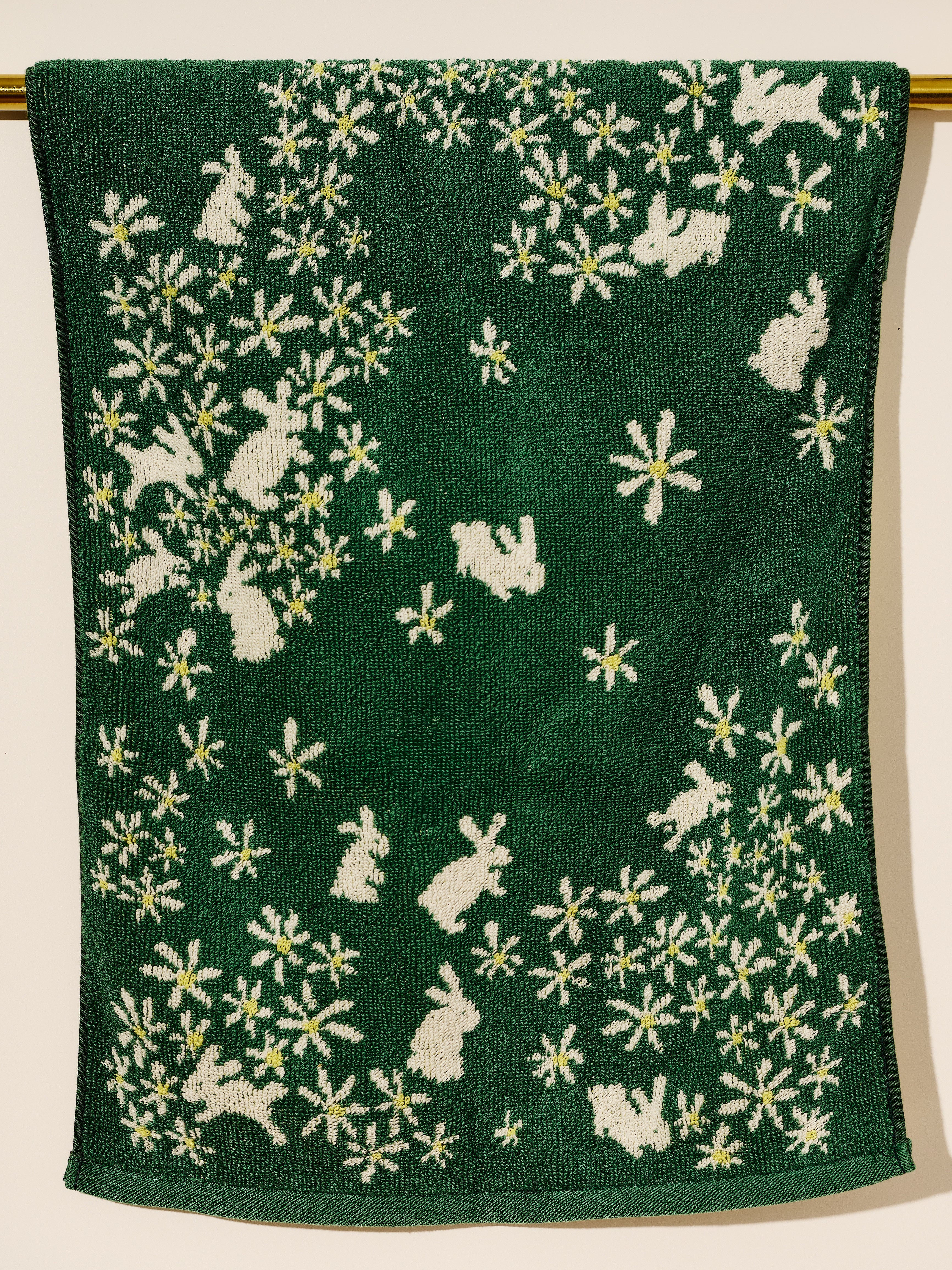 Bunnies and Daisy Field Terry Cloth Towel