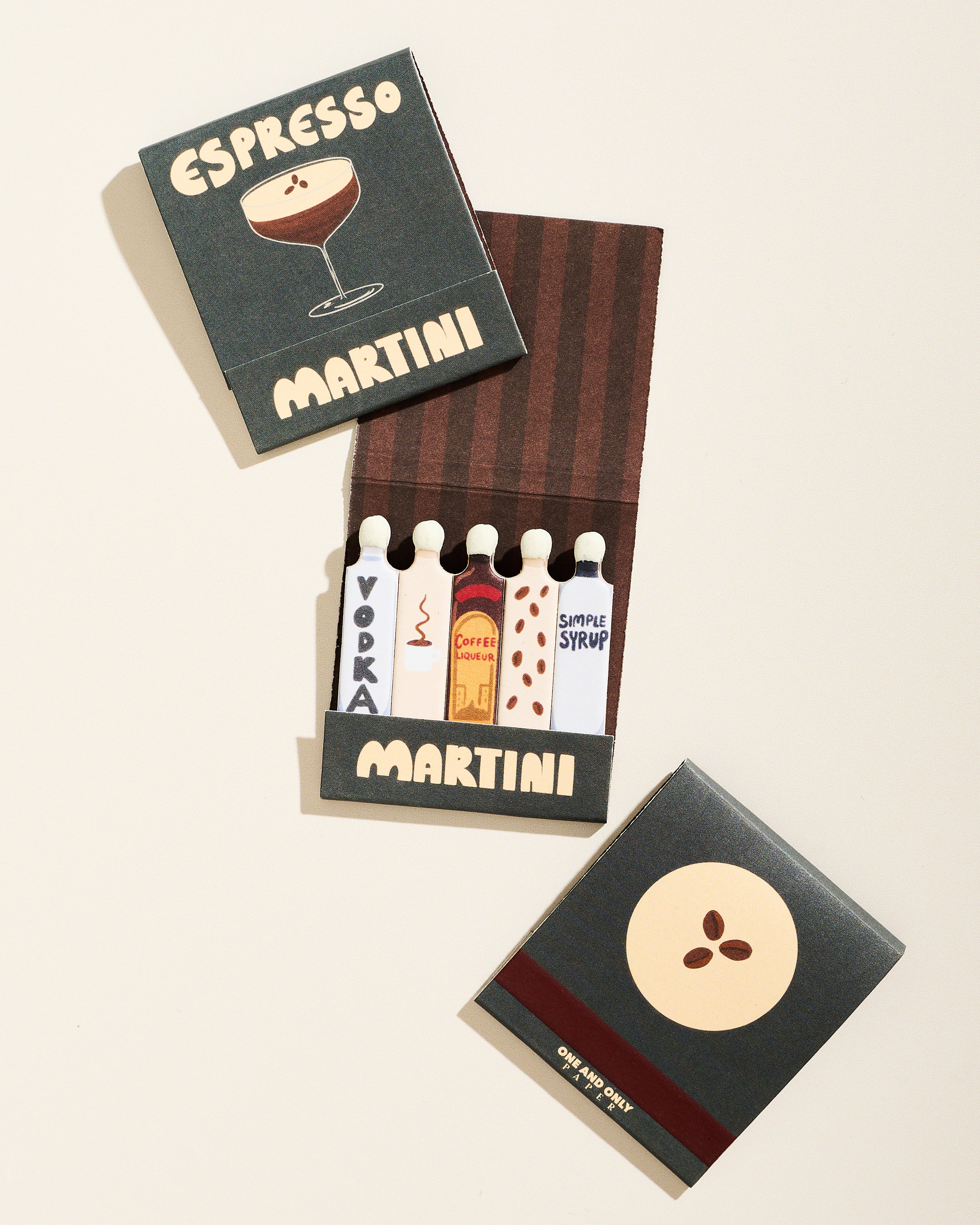 Espresso Martini Printed 10 Stem Matchbook