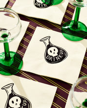 Potion-inspired illustrated cocktail paper beverage napkins, set of 20