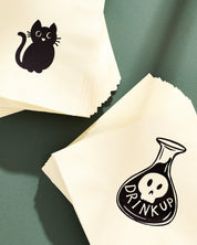 Potion-inspired illustrated cocktail paper beverage napkins, set of 20