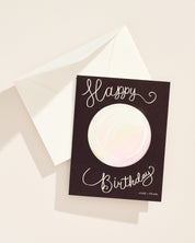 Illustrated June pearl gemstone birthday greeting card