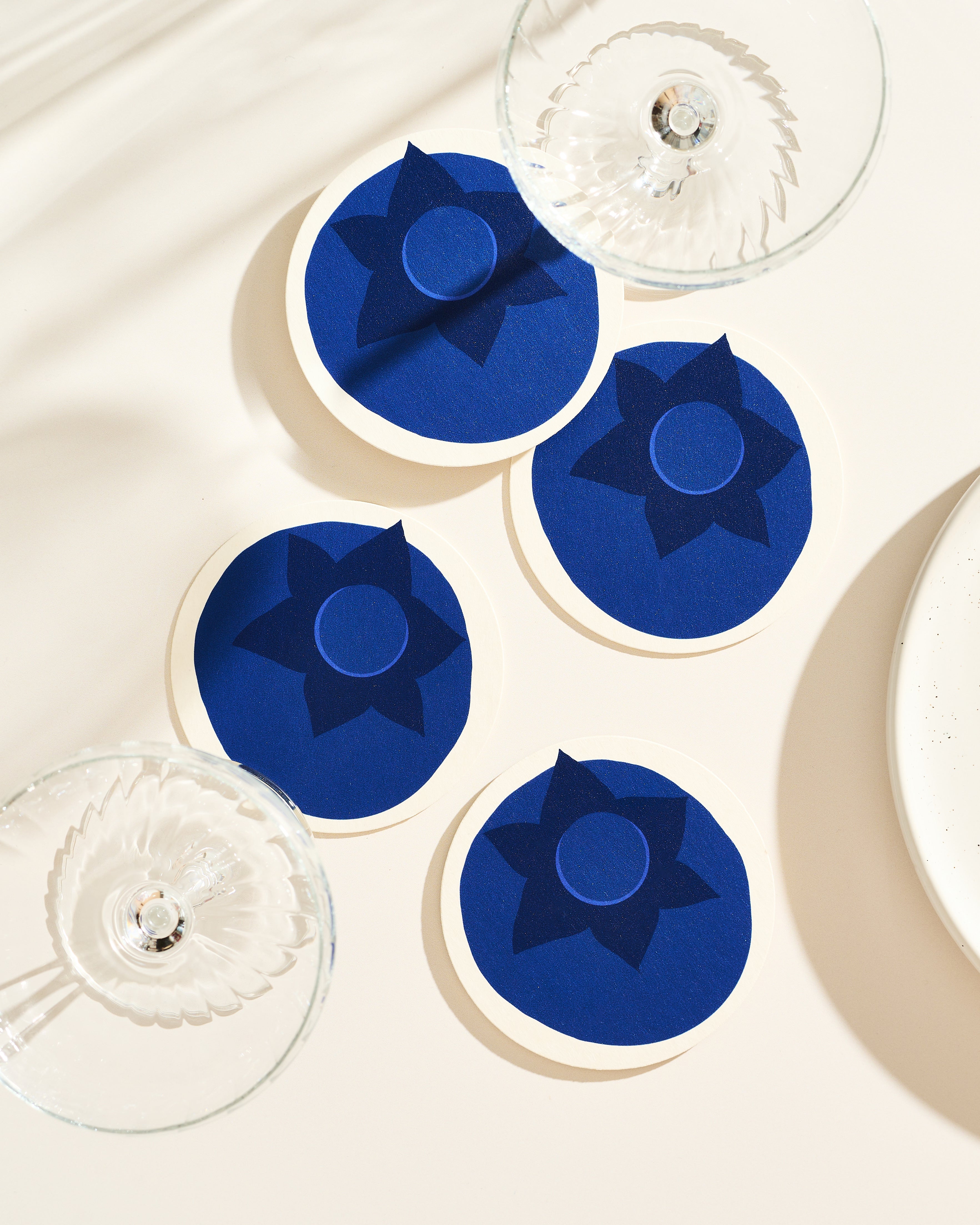 Blueberry Coasters - Set of 4