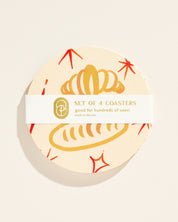 Oui Croissants Coasters - Set of Four