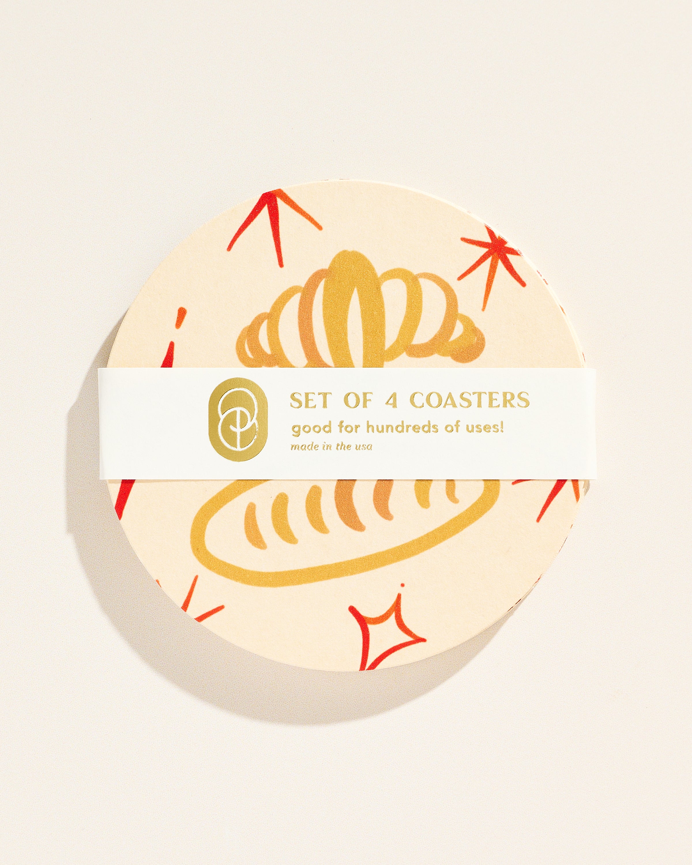 Oui Croissants Coasters - Set of Four