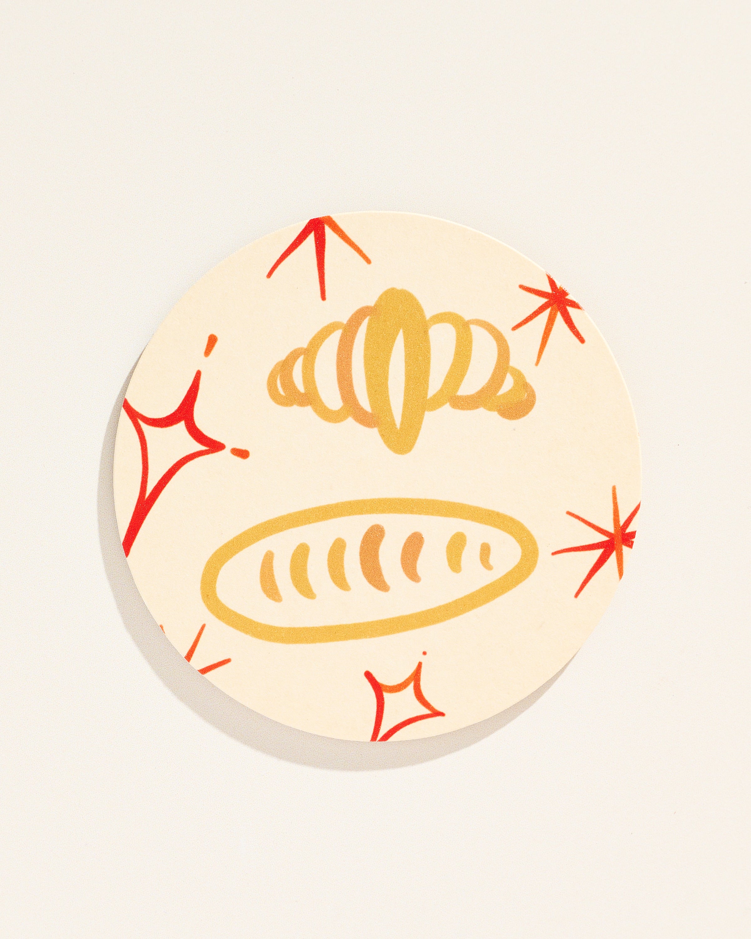 Oui Croissants Coasters - Set of Four