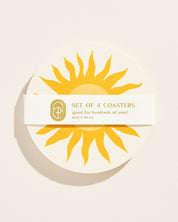 Golden Sun Coasters - Set of 4