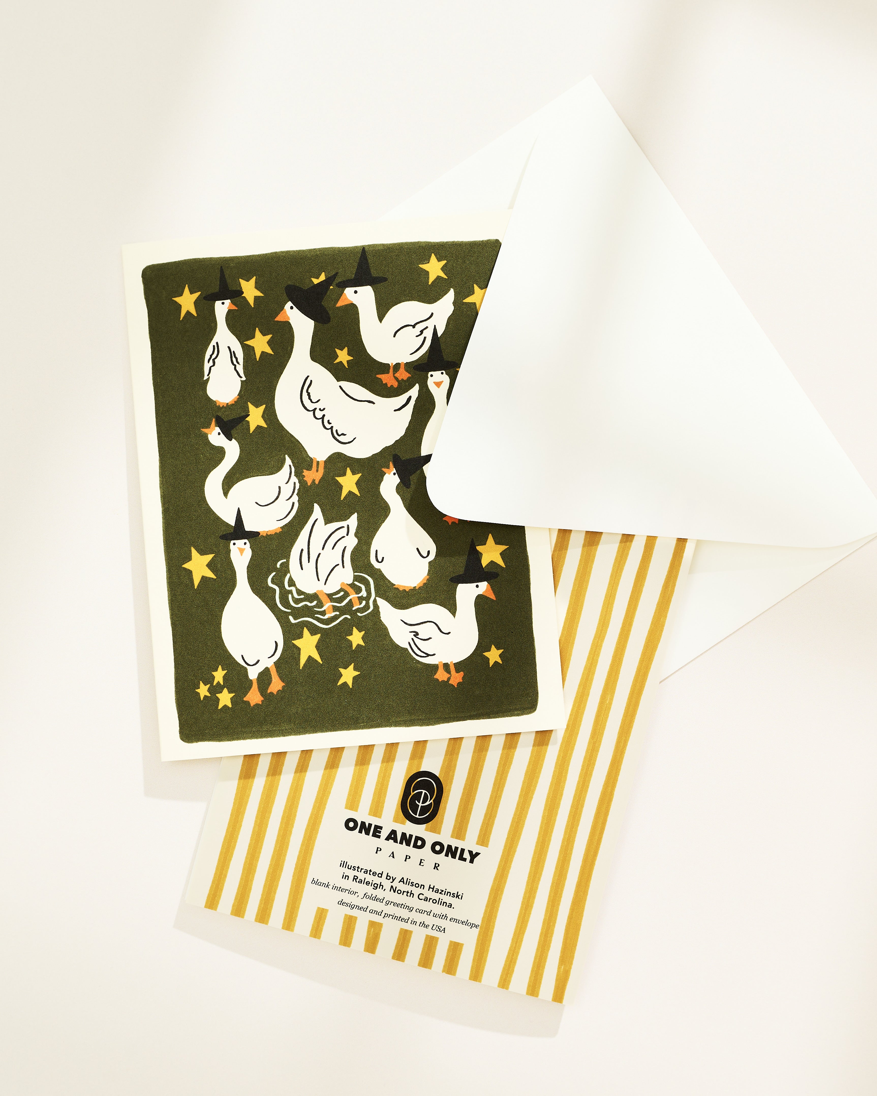 Silly Goose Witches Halloween Greeting Card