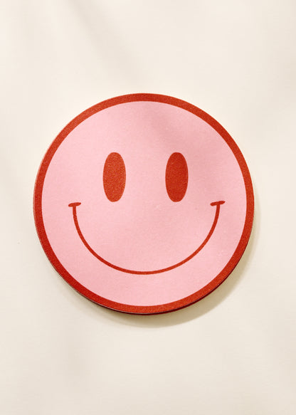 Peach and Tomato Smile Coasters - Set of Four