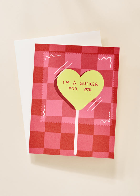 Sucker for You A2 Folded Greeting Card