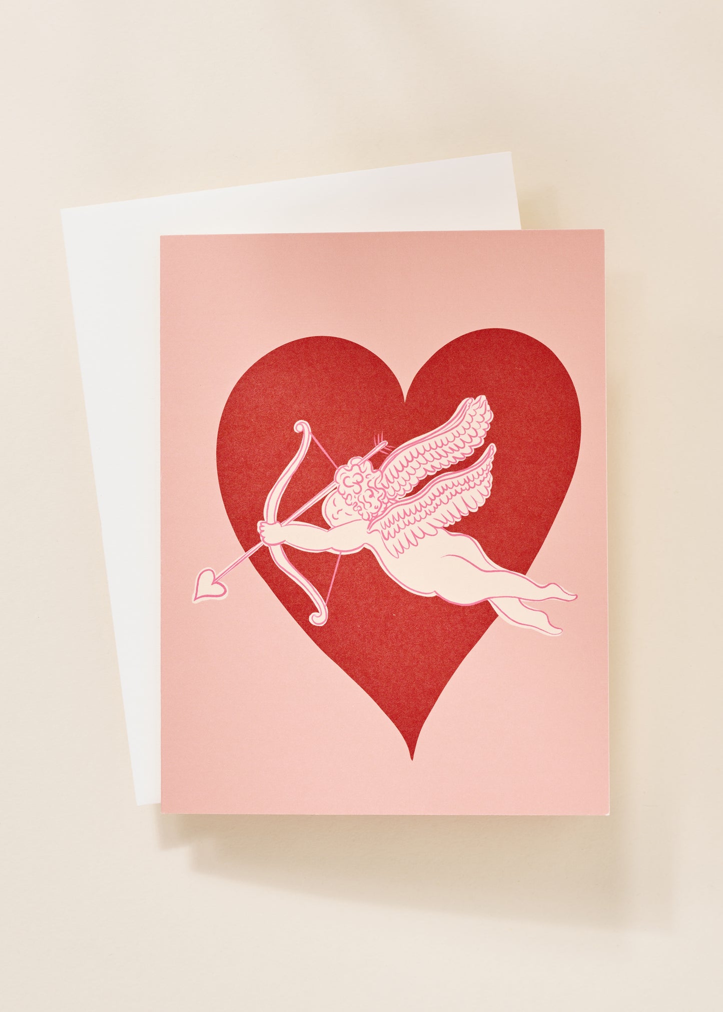 Cupid Valentine's Heart Folded A2 Greeting Card