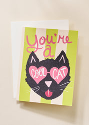 Cool Cat A2 Folded Greeting Card - Single