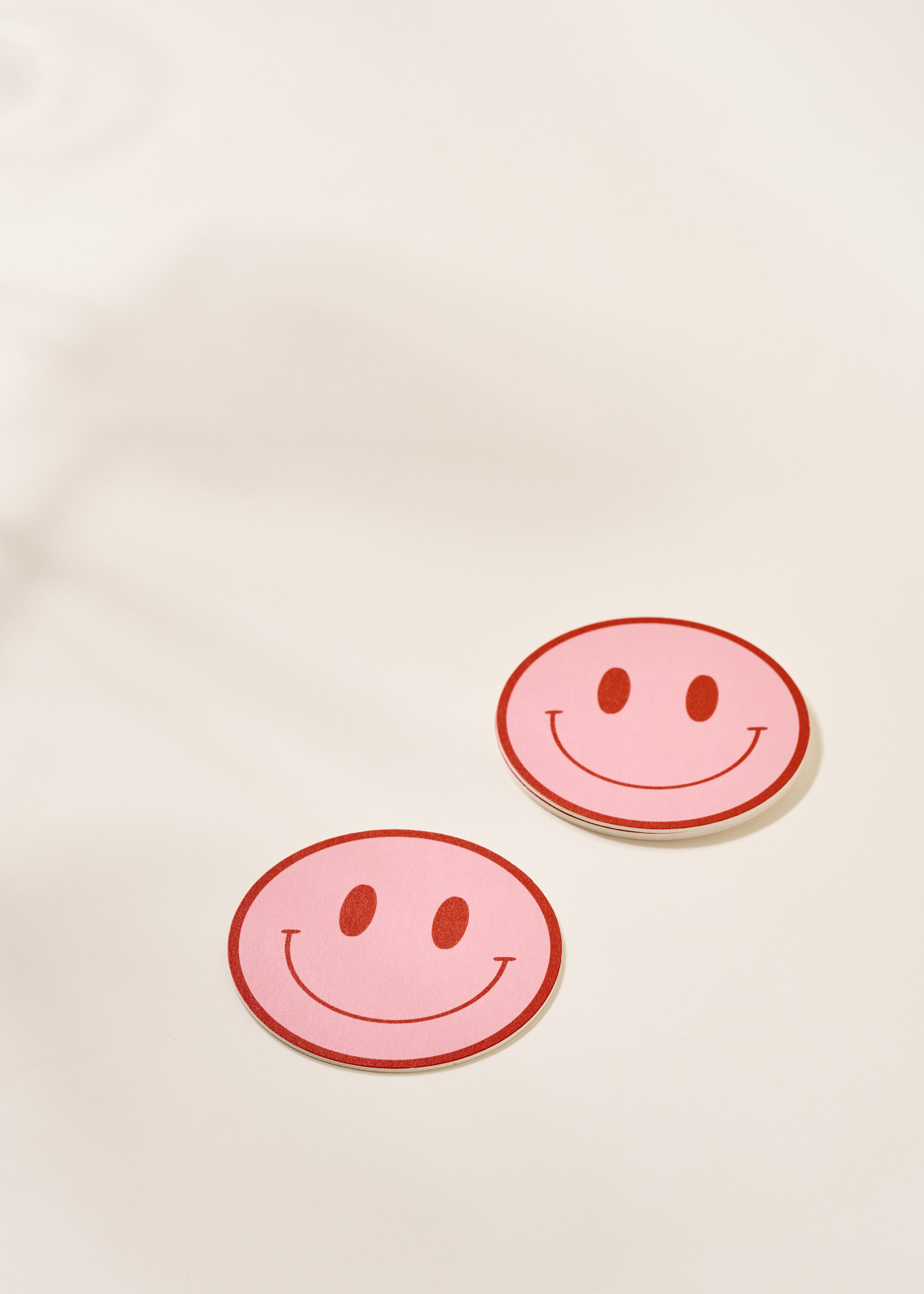 Peach and Tomato Smile Coasters - Set of Four