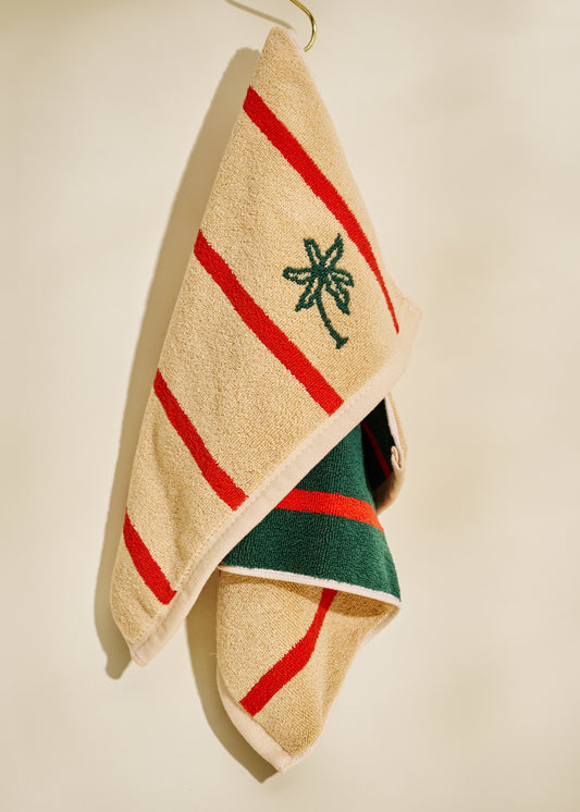 Tan Lines Palm Cotton Terry Cloth Towel