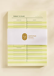Highlights Yellow Stripe Daily Planner Notepad