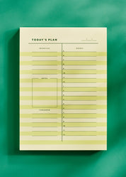 Highlights Yellow Stripe Daily Planner Notepad