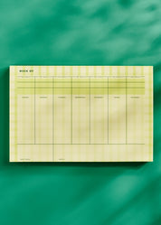 Butter Gingham Weekly Plan Notepad