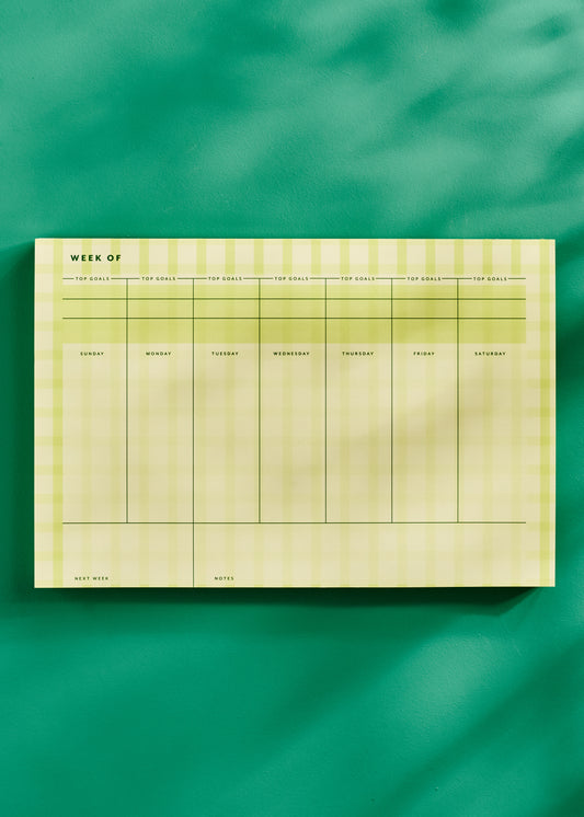 Butter Gingham Weekly Plan Notepad