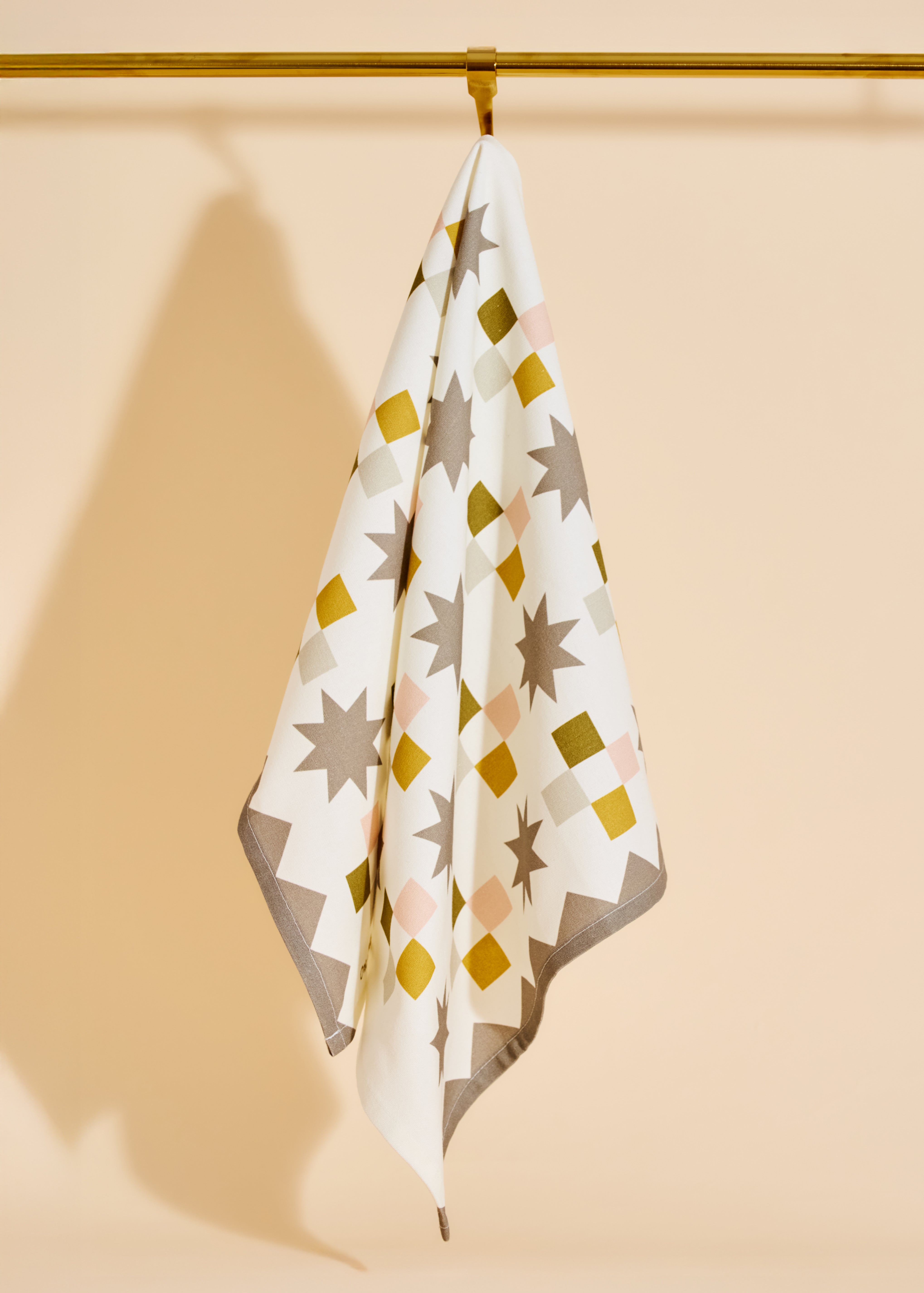 Quilt Block Cotton Tea Towel