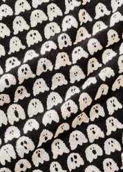 Ghost Spooky Cute Black and White Terry Cloth Towel