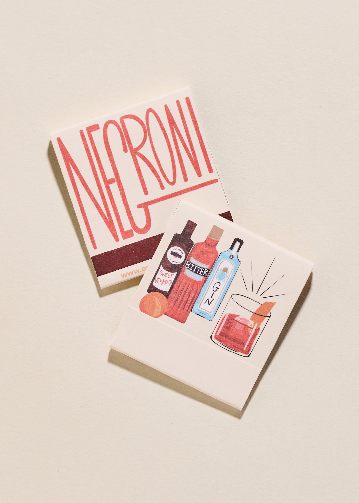 Negroni Printed 10 Stem Matchbook