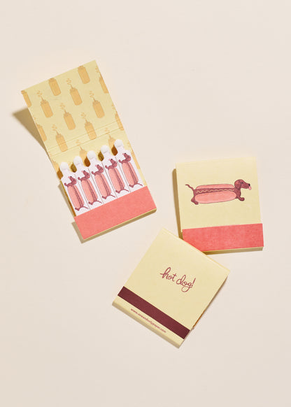 Hot Dog Printed 10 Stem Matchbook