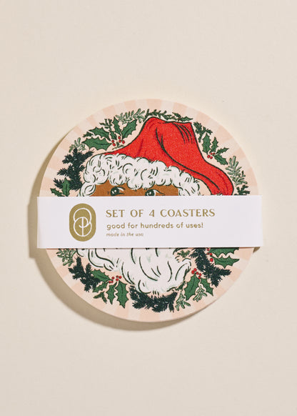 Santa Coasters - Set of 4