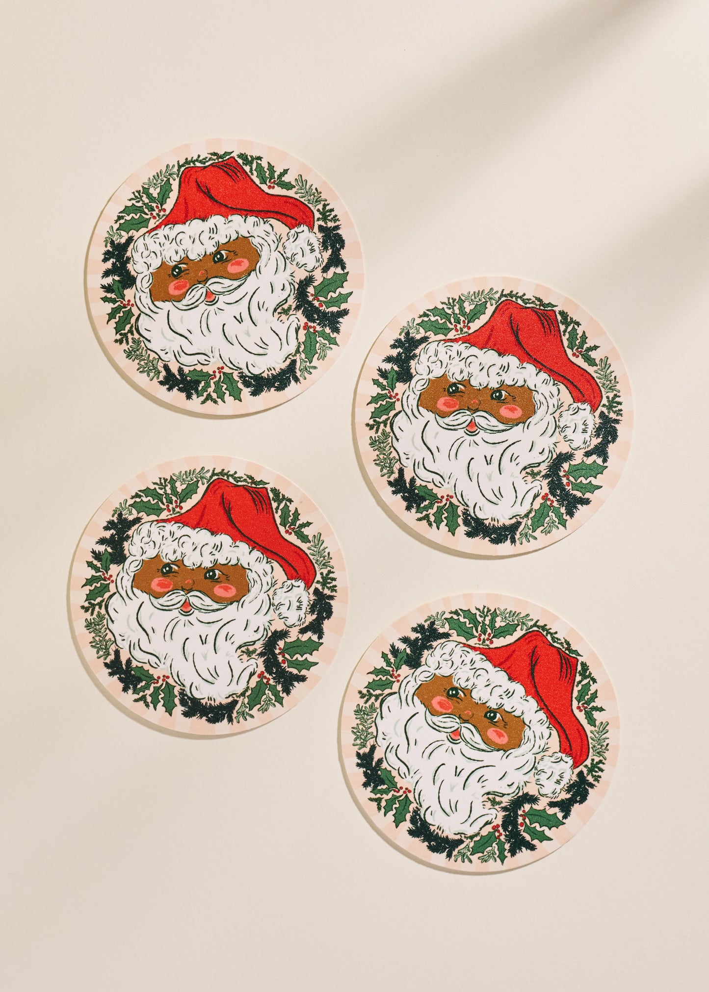 Santa Coasters - Set of 4