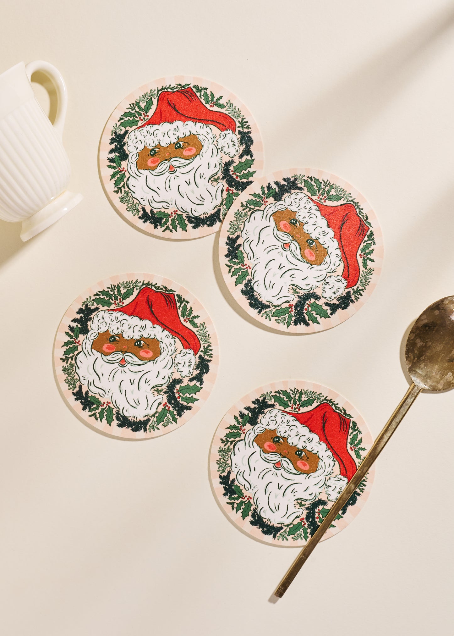 Santa Coasters - Set of 4