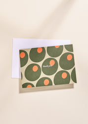 Martini Hour Foil Pressed 4 Bar Folded Thank You Note - Set of 10