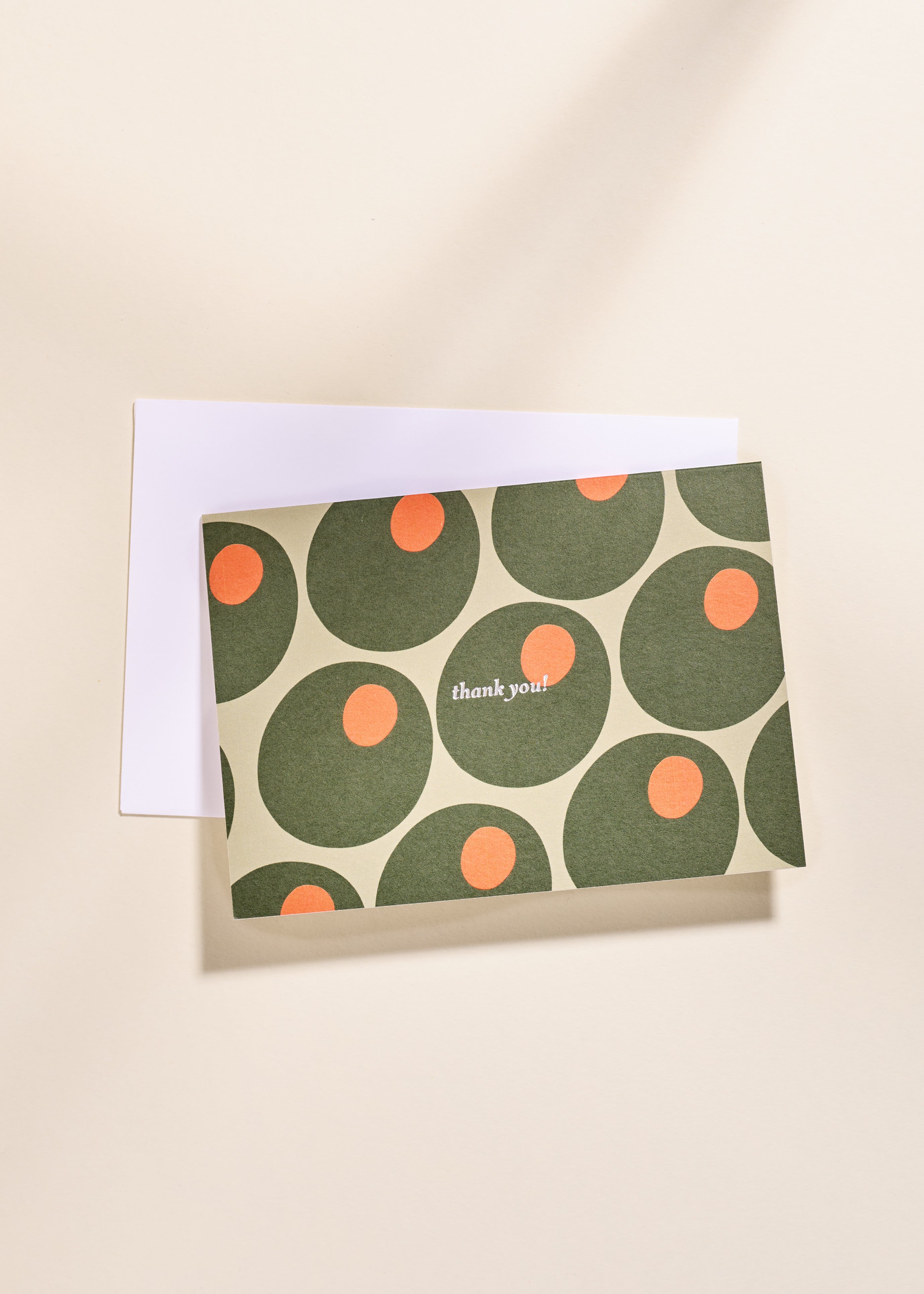 Martini Hour Foil Pressed 4 Bar Folded Thank You Note - Set of 10