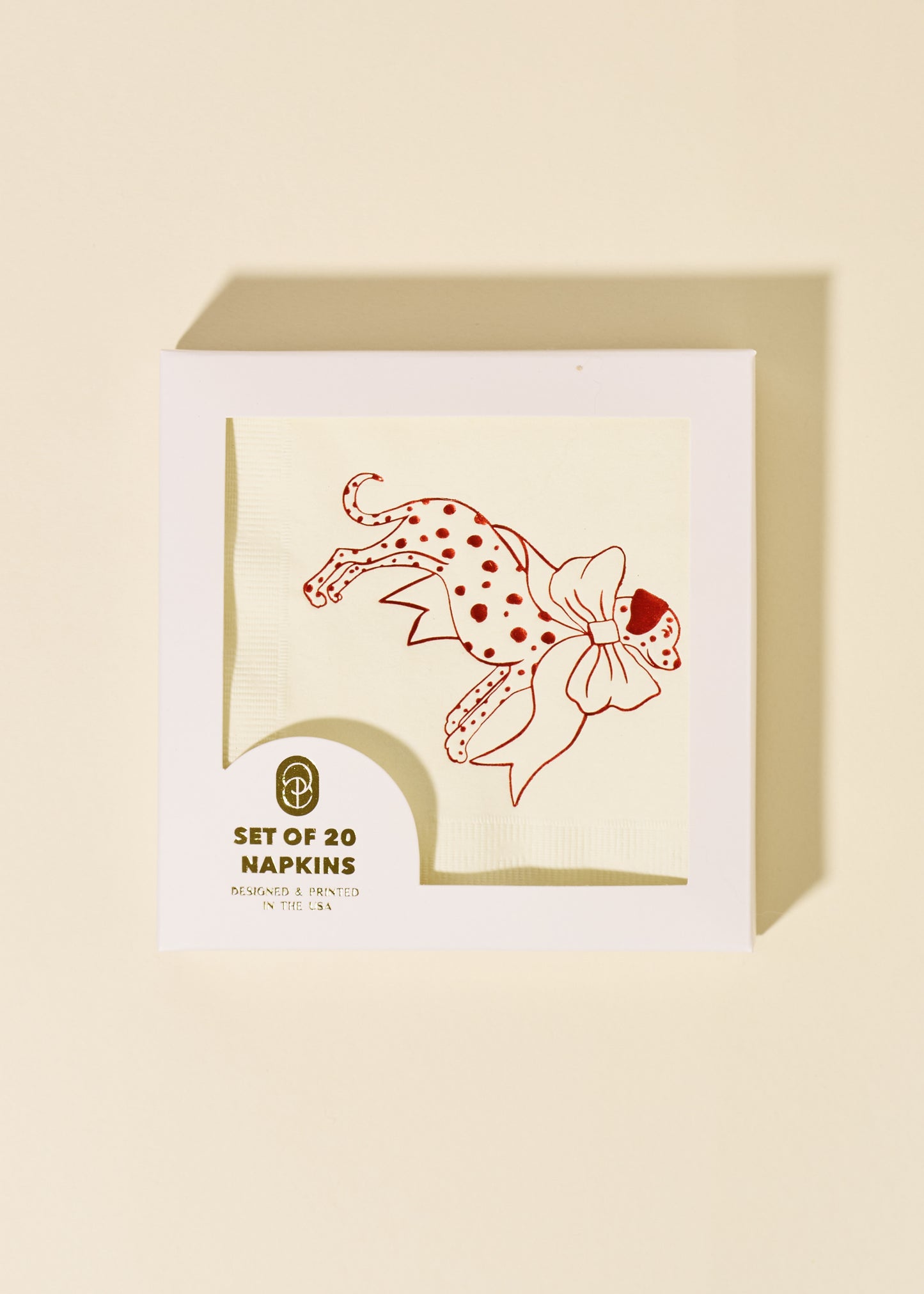 Dalmation Red and White Napkin - Set of 20