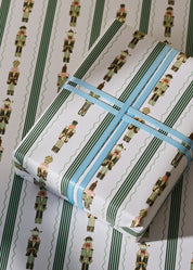 Nutcracker Stripe and Stars Double Sided Gift Wrap | Set of 3 Sheets