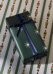 Nutcracker Stripe and Stars Double Sided Gift Wrap | Set of 3 Sheets