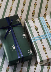 Nutcracker Stripe and Stars Double Sided Gift Wrap | Set of 3 Sheets