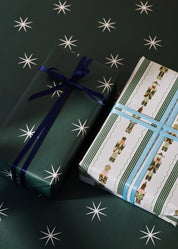 Nutcracker Stripe and Stars Double Sided Gift Wrap | Set of 3 Sheets