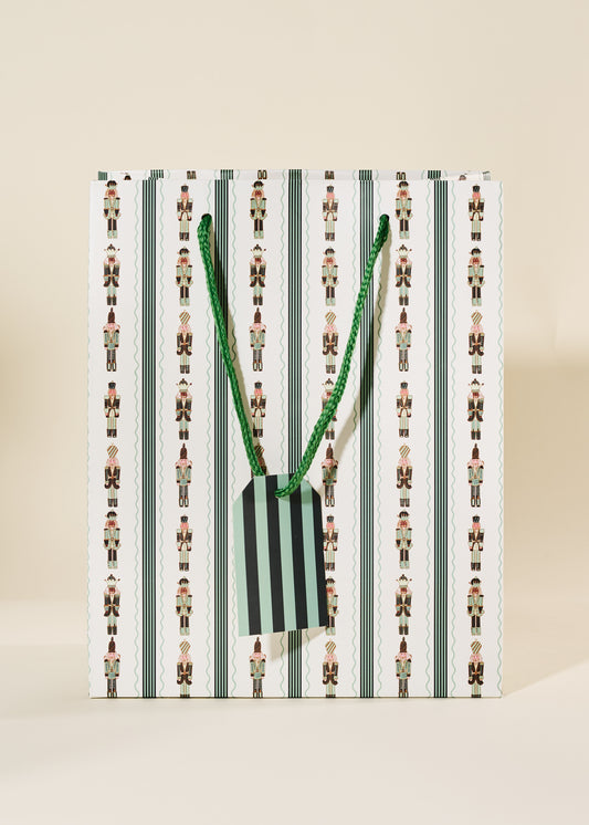 Nutcracker Stripe Medium Paper Gift Bag