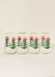 Evergreen Cheer Christmas Tree Soda Can Glass