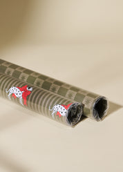 Dalmatian and Star Checked Double Sided Gift Wrap | Set of 3 Sheets
