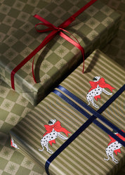 Dalmatian and Star Checked Double Sided Gift Wrap | Set of 3 Sheets