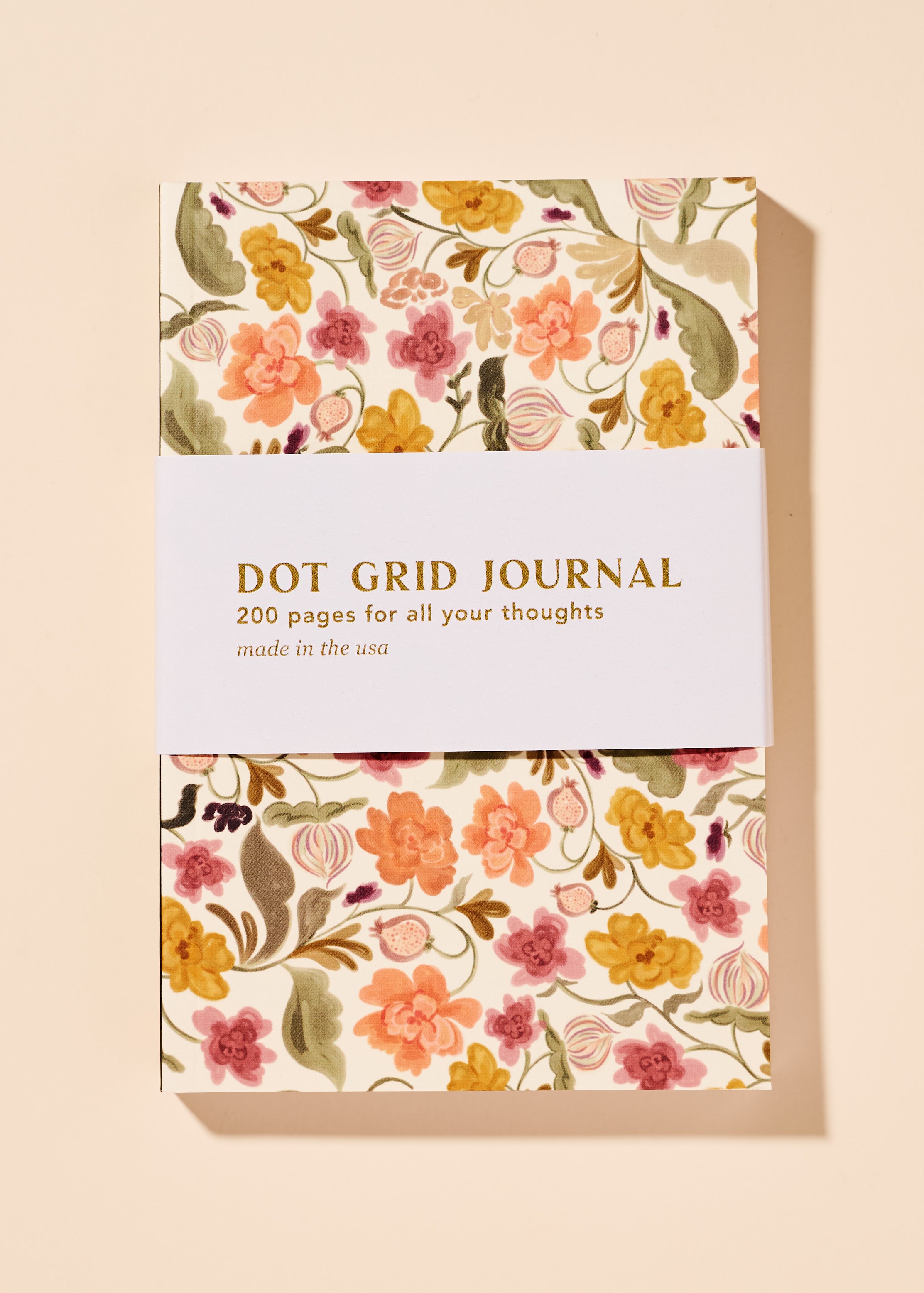 Autumn Floral Perfect Bound Dot Grid Journal