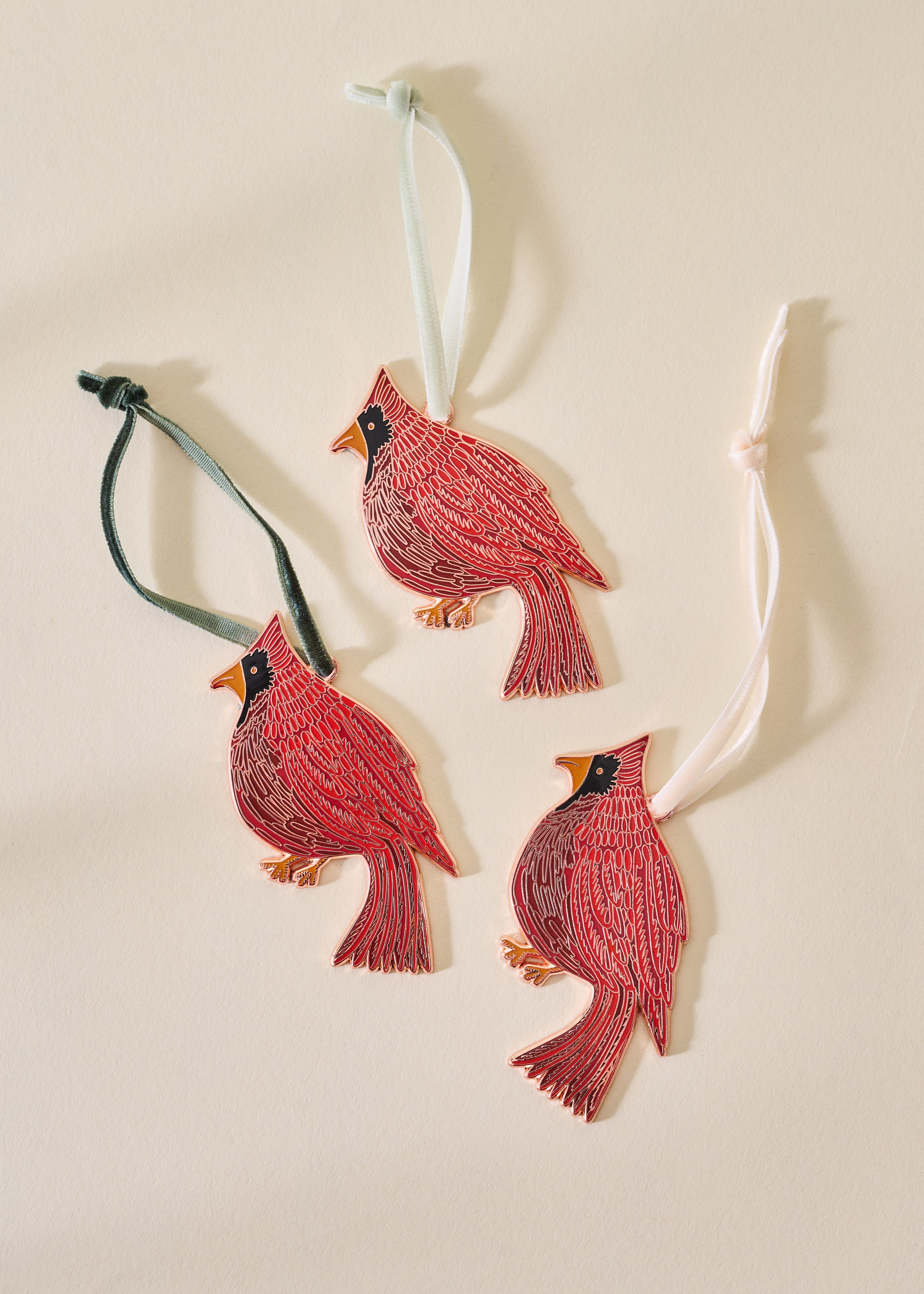Cardinal Enamel Christmas Tree Ornament